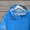 Men's reversible hoody, size large in turquoise and grey