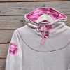 Women's hoody dress in natural and candy