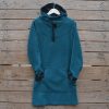 Women's hoody dress in teal and black, size 10