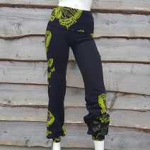 Printed fold over waist trousers