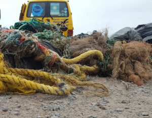 Ghost gear (Fishing net and rope)