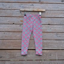 Kid's printed leggings in light grey/pink