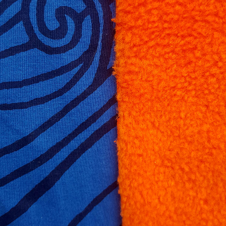 Men's reversible hoody in orange/royal