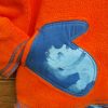 Kid's reversible hoody in orange/royal - pocket