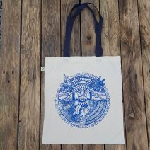 Organic cotton shopper bag with sea sick print