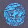Women's organic t-shirt in navy - wave watching